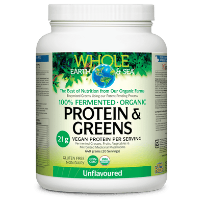 Fermented Organic Protein & Greens Unflavoured, Whole Earth & Sea Powder