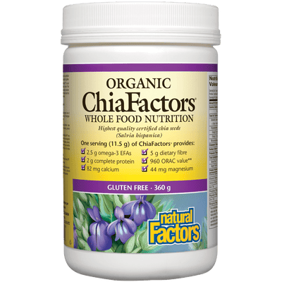 Organic ChiaFactors Whole Food Nutrition  seed