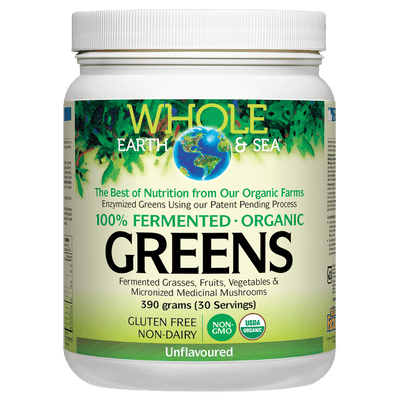 Fermented Organic Greens Unflavoured, Whole Earth & Sea Powder