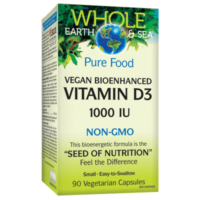 Vegan Bioenhanced Vitamin D3 1000 IU, Whole Earth & Sea Vegetarian Capsules