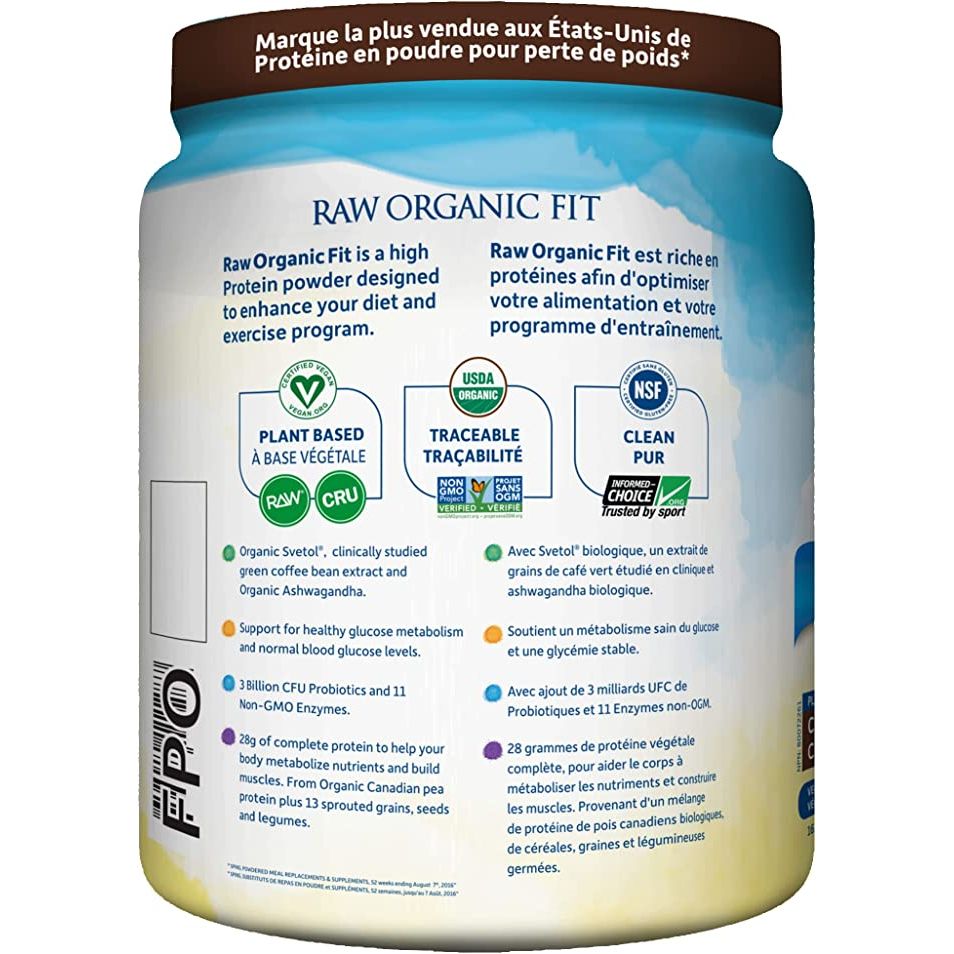 Garden of Life Raw Organic Fit, high protein for diet & exercise support, chocolate flavour, 461g