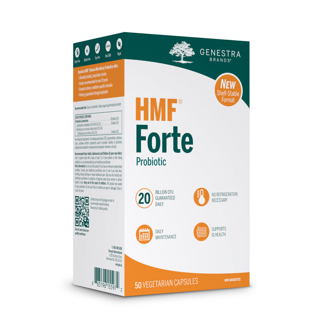 Genestra HMF Forte Probiotic Formula Shelf-Stable Format, vegetarian capsules