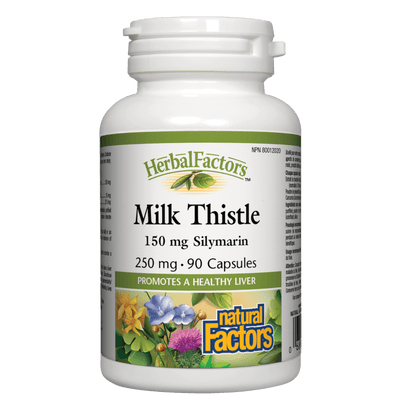 Milk Thistle 250 mg 150 mg Silymarin, HerbalFactors Capsules