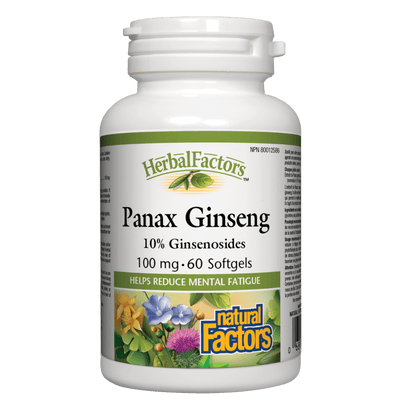 Panax Ginseng 100 mg, HerbalFactors Softgels
