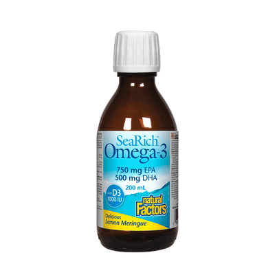 SeaRich Omega-3 with Vitamin D  750 mg EPA / 500 mg DHA Lemon Meringue Liquid