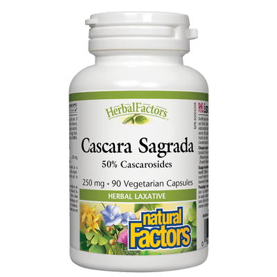 Cascara Sagrada 250 mg , HerbalFactors Vegetarian Capsules