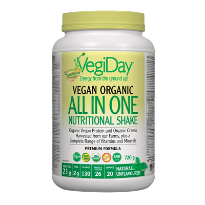 VegiDay Vegan Organic All in One Nutritional Shake Natural Unflavoured Powder