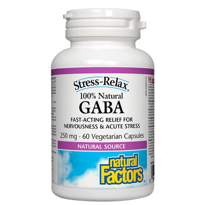 100% Natural GABA 250 mg, Stress-Relax Vegetarian Capsules