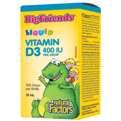 Liquid Vitamin D3 400 IU per Drop Big Friends Liquid