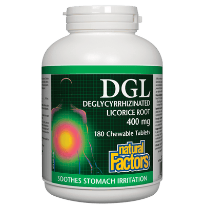 DGL Deglycyrrhizinated Licorice Root 400 mg Chewable Tablets
