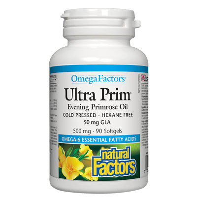 Ultra Prim Evening Primrose Oil 500 mg, OmegaFactors Softgels