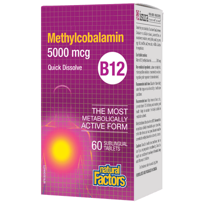 B12 Methylcobalamin   5000 mcg Sublingual Tablets